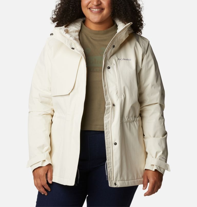 Women's Columbia Hadley Trail Jackets Cream | Plus Size CA-PL1C8